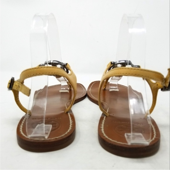 Tory Burch Silver Rhinestone Logo Thong Miller Sandals size 9.5 - Picture 2 of 7